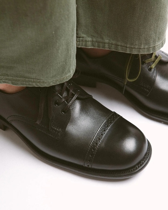 ��������� 1944B1 SANDERS B.G.S. PUNCHED CAP DERBY �֥�å� ���ȥ졼�ȥ��åץ��塼�� �����ӡ����塼�� �ӥ��ͥ����塼�� ��� �ܳ� �쥶�� 