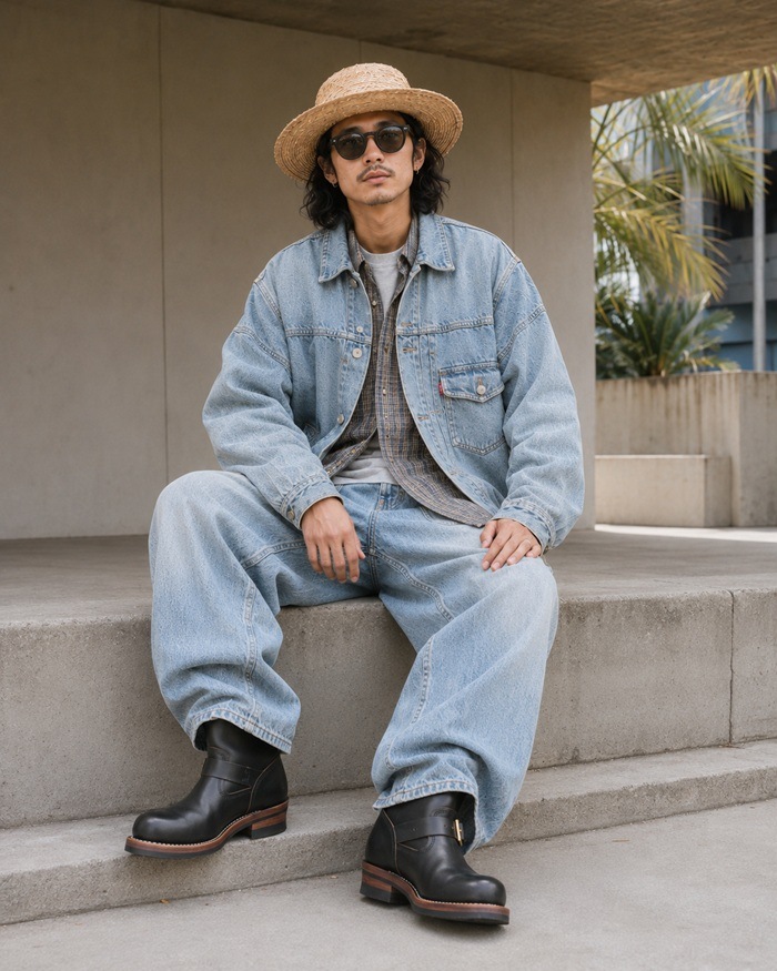 Locking Shoes by FootMonkey ���å��󥰥��塼�� �եåȥ�󥭡� TS-023 �֥�å� �����२������ SHORT ENGINEER BOOTS ���硼�ȥ��󥸥˥��֡��� ����֡��� �ܳ� ��� ���󥸥˥� �֡��� �쥶��