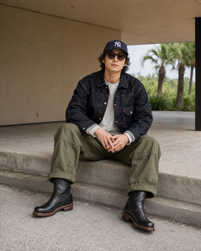 Locking Shoes by FootMonkey ���å��󥰥��塼�� �եåȥ�󥭡� TS-023 �֥�å� �����२������ SHORT ENGINEER BOOTS ���硼�ȥ��󥸥˥��֡��� ����֡��� �ܳ� ��� ���󥸥˥� �֡��� �쥶��