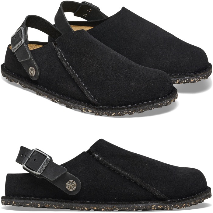�ӥ륱�󥷥�ȥå� ��ȥ꡼ BIRKENSTOCK LUTRY 1025323 �֥�å� �������� �쥮��顼 �����å�������� ��� ������� �����å� ��ǥ����� ����åݥ� �����ȥɥ� �롼�ॷ�塼�� �ݥ�ȥ����� ������
