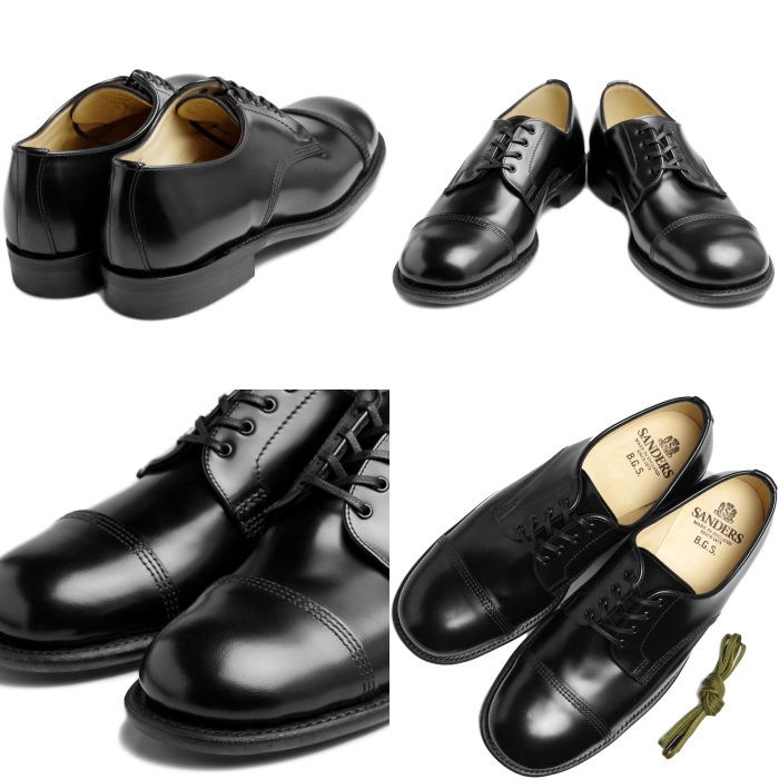 ��������� 2545B SANDERS B.G.S. DERBY SHOE �֥�å� ���ȥ졼�ȥ��åץ��塼�� �����ӡ����塼�� �ӥ��ͥ����塼�� ��� �ܳ� �쥶�� ����åץȥ� 