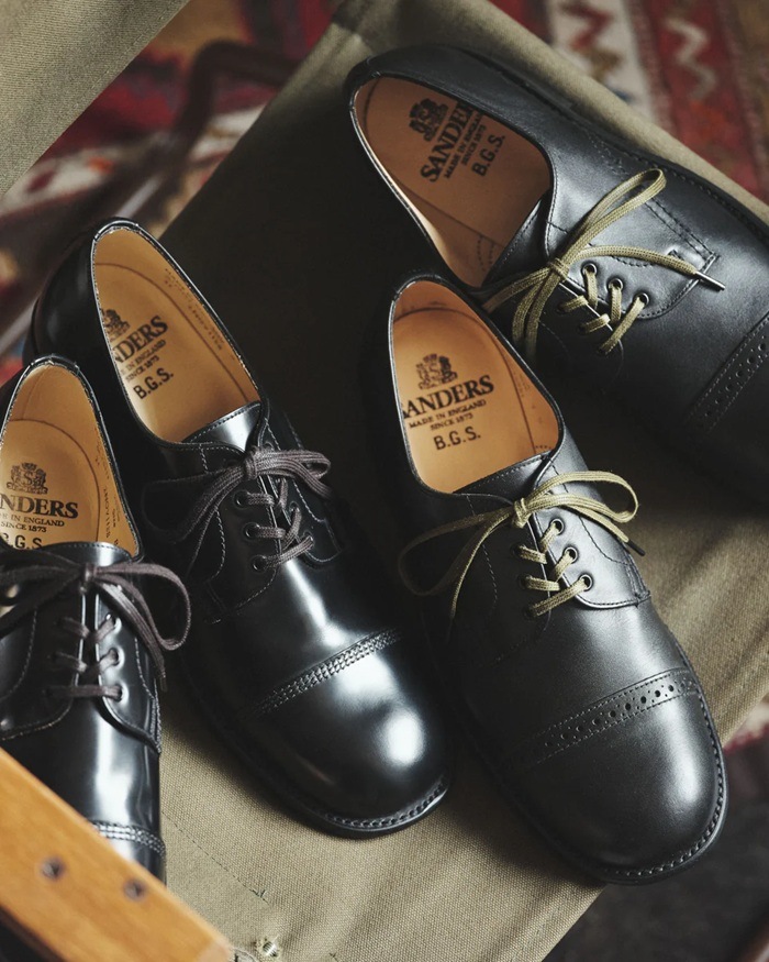 ��������� 2545B SANDERS B.G.S. DERBY SHOE �֥�å� ���ȥ졼�ȥ��åץ��塼�� �����ӡ����塼�� �ӥ��ͥ����塼�� ��� �ܳ� �쥶�� ����åץȥ� 