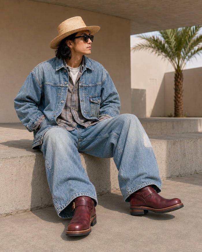 Locking Shoes by FootMonkey ���å��󥰥��塼�� �եåȥ�󥭡� TS-023 �磻�� �����२������ SHORT ENGINEER BOOTS ���硼�ȥ��󥸥˥��֡��� ����֡��� �ܳ� ��� ���󥸥˥� �֡��� �쥶��