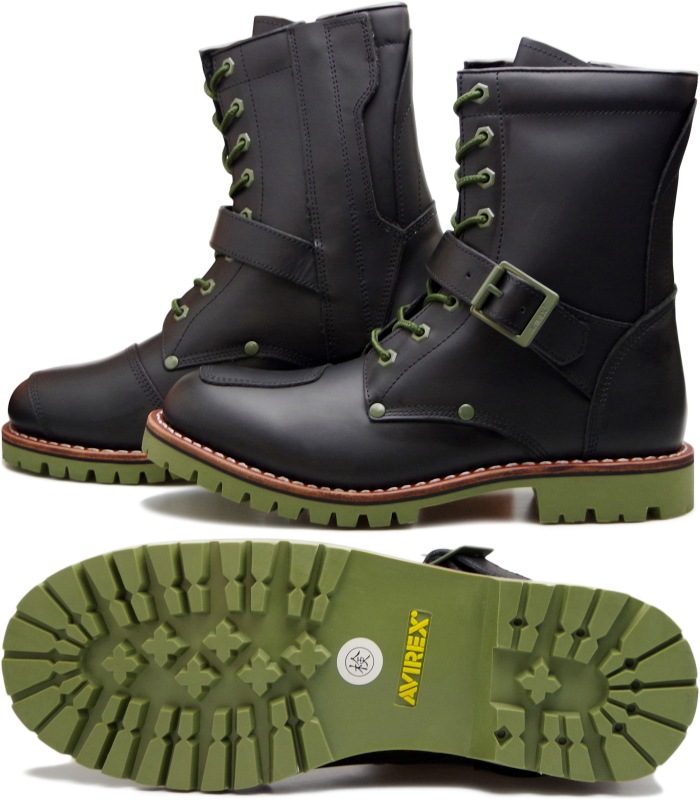 ���ӥ�å��� �֡��� ��ޥ� AVIREX YAMATO AV2100 BLACK/OLIVE ��� ��ǥ����� ���󥸥˥��֡��� �����ɥ��åѡ� �Х������֡��� �ߥ꥿�꡼�֡��� �׷� �Х�����