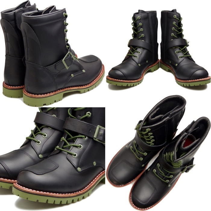 ���ӥ�å��� �֡��� ��ޥ� AVIREX YAMATO AV2100 BLACK/OLIVE ��� ��ǥ����� ���󥸥˥��֡��� �����ɥ��åѡ� �Х������֡��� �ߥ꥿�꡼�֡��� �׷� �Х�����