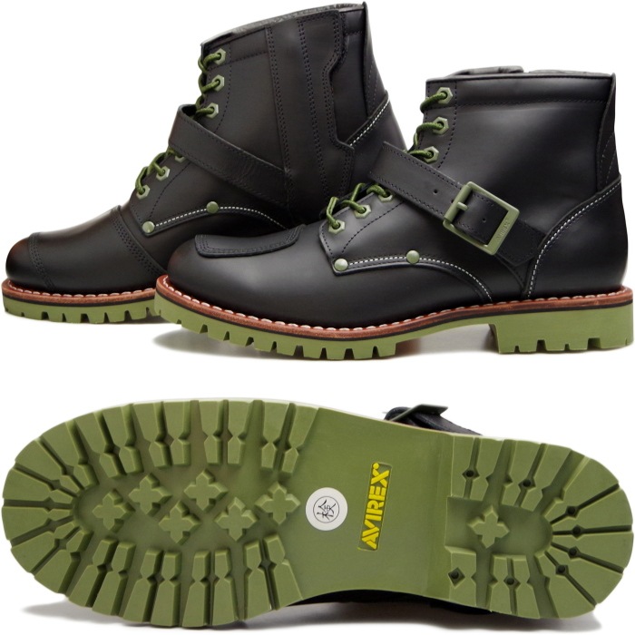 ���ӥ�å��� �֡��� �������� AVIREX TIGER AV2931 BLACK/OLIVE ��� ��ǥ����� ���󥸥˥��֡��� �����ɥ��åѡ� �Х������֡��� �ߥ꥿�꡼�֡��� �׷� �Х�����
