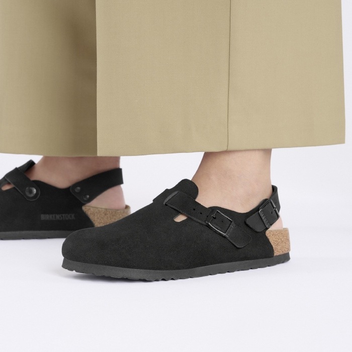 �ӥ륱�󥷥�ȥå� �ȥ��� BIRKENSTOCK TOKIO 1028337 �֥�å� �������� �쥮��顼 �����å�������� ��� ������� �����å� ��ǥ����� ����åݥ� �����ȥɥ� �롼�ॷ�塼�� �ɥ����� ������