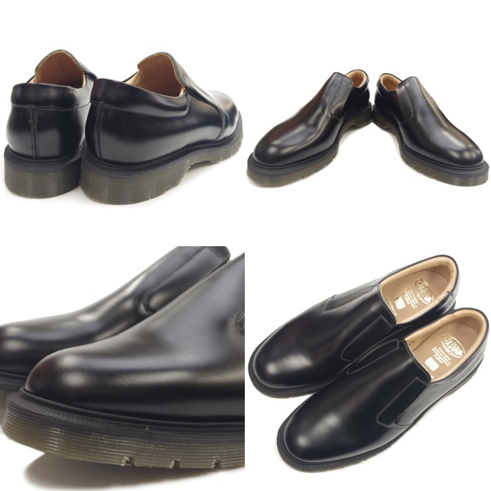 Sale Off ソロヴェアー Solovair 1466 Hi Shine Slip On ブラック カジュアルシューズ メンズ スリッポン