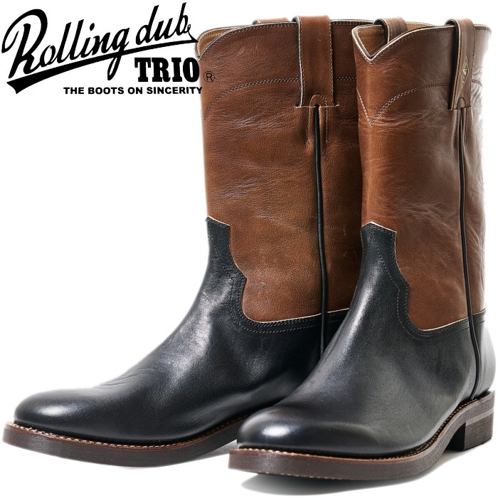�����ͽ��� ROLLING DUB TRIO NASHVILLE ������󥰥��֥ȥꥪ �ʥå���ӥ� BLACK/BROWN HORSE ROPER BOOTS �����ѡ��֡��� ����֡��� ��� �֡��� ���󥸥˥��֡��� ��󥺥֡��� ����������֡��� �ۡ����ϥ��� �쥶�� ������ �����ȥɥ� ������