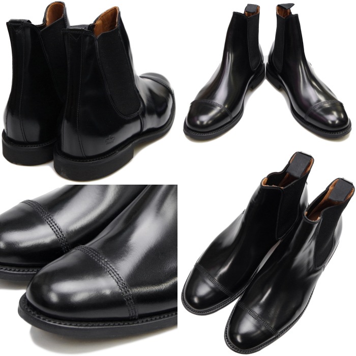 ��������� �ߥ꥿�꡼ SANDERS �����륷���֡��� 1140 CAP TOE CHELSEA BOOTS �֥�å� �����ɥ����֡��� �ӥ��ͥ����塼�� ��� �ܳ� ����åݥ� �쥶�� ���󥰥�����