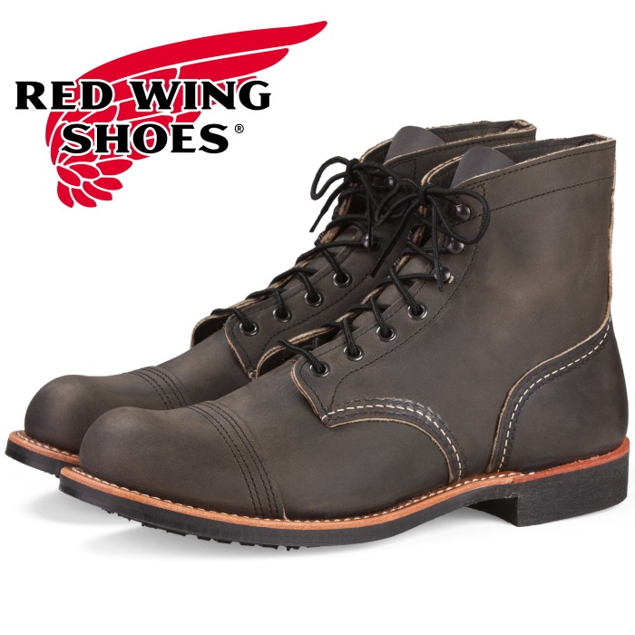 レッドウィング アイアンレンジ 正規品 RED WING IRON RANGE IRON RANGER 8086 ［Charcoal "Rough & Tough"］ ブーツ メンズ レディース レースアップブーツ 