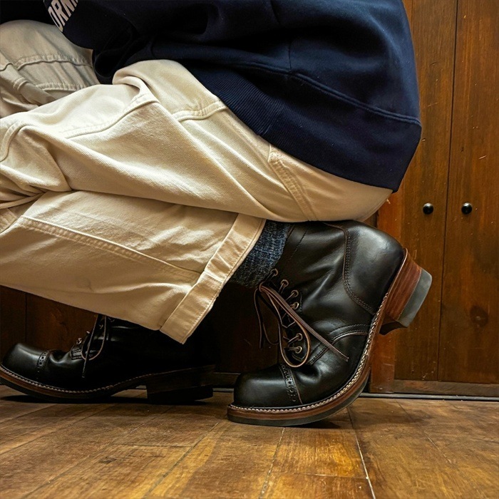 Locking Shoes by FootMonkey ���å��󥰥��塼�� �եåȥ�󥭡� CAP TOE LACE UP BOOTS TS-013 �֥�å� ����åץȥ��졼�����åץ֡��� ����֡��� �ܳ� ��� ��� �����ȥɥ� ������