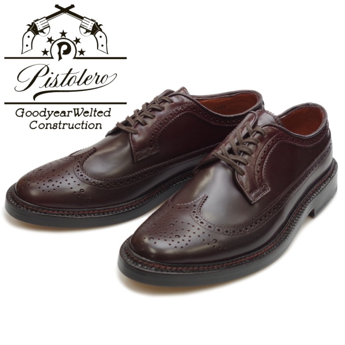��SALE��60��OFF�� �ԥ��ȥ�� ���å����ե����� PISTOLERO CAMBRIDGE WING TIP ����֥�å� �����󥰥��å� 502-08 �С�����ǥ��� �����󥰥��åץ��塼�� �ӥ��ͥ����塼�� ��� �ܳ� �쥶�� �ᥭ������