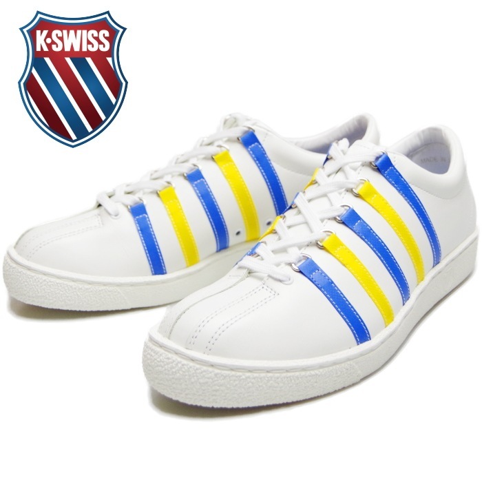 ��SALE��50��OFF�� ���������� ���饷�å�66 K-SWISS CLASSIC 66 JPN UNV WHITE/BLUE/YELLOW 36100800 ���饷�å� ���ˡ����� ��� �������å� �쥶�� ������ ���� ������ �ܳ� �� ���塼�� �����奢�� ���ȥ饤�� �����ȥ�������