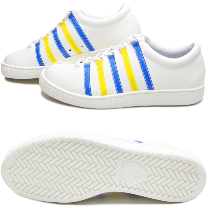 ��SALE��50��OFF�� ���������� ���饷�å�66 K-SWISS CLASSIC 66 JPN UNV WHITE/BLUE/YELLOW 36100800 ���饷�å� ���ˡ����� ��� �������å� �쥶�� ������ ���� ������ �ܳ� �� ���塼�� �����奢�� ���ȥ饤�� �����ȥ�������