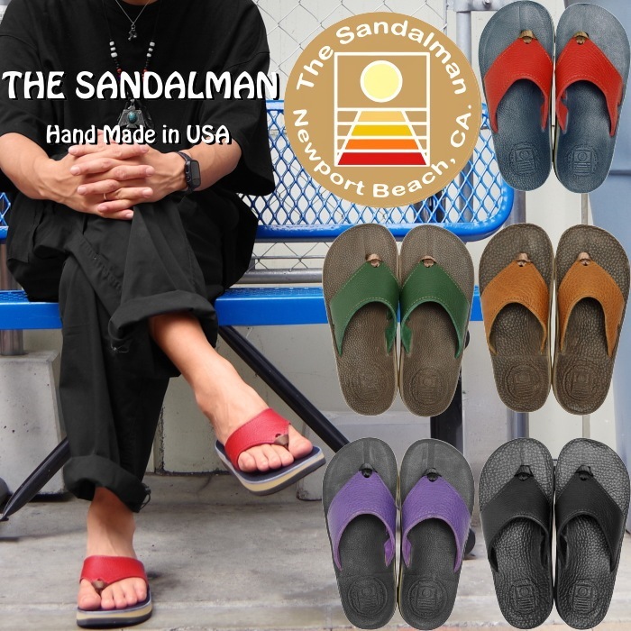 �������ޥ� �ӡ����磻�� THE SANDALMAN BEACH WIDE �ӡ���������� ������� ��� �쥶�� ����åݥ� �쥶��������� �����ȥɥ� LEATHER SANDAL �� ������ �����奢�� ������桼�� ������� �� �� ����ꥫ�� �ƹ���