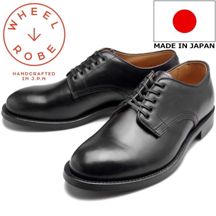 WHEEL ROBE PLAIN TOE DERBY ������������� 15075 �֥�å� �ץ졼��ȥ������ӡ����塼�� �ӥ��ͥ����塼�� ��� �ܳ� �ץ졼��ȥ����塼�� �����२������ �쥶�� �����奢�� �׷� �̶� �� ������