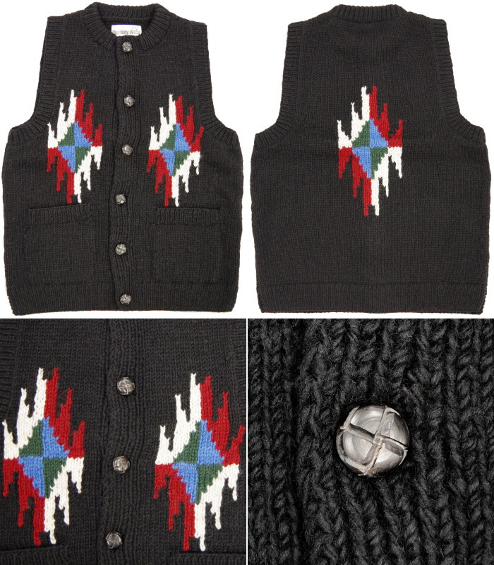 MONKEY WEAR COWICHAN KNIT VEST FT001 ��󥭡������� �������� �˥å� �٥��� ��� �������󥻡����� ��������٥��� �������� �ϥ�ɥᥤ�� ���ᥫ�� �ͥ��ƥ����� ������100% �ͥѡ�����