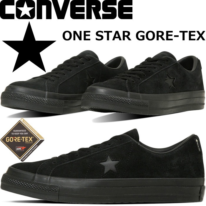 ��SALE��40��OFF�� ����С��� ��󥹥��� �����ƥå��� CONVERSE ONE STAR GORE-TEX �֥�å���Υ������� �������� ���ˡ����� ��� �������å� �ܳ� ONESTAR �쥶�� �����奢�� ������桼�� ������� �����ɿ� ������ ����