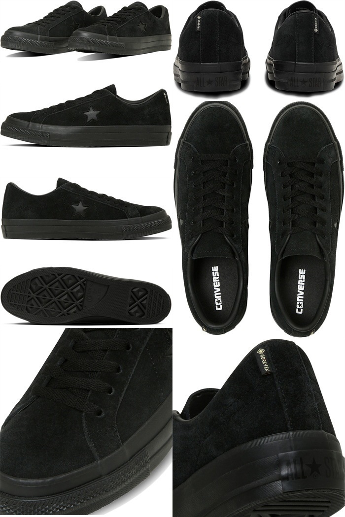 ��SALE��40��OFF�� ����С��� ��󥹥��� �����ƥå��� CONVERSE ONE STAR GORE-TEX �֥�å���Υ������� �������� ���ˡ����� ��� �������å� �ܳ� ONESTAR �쥶�� �����奢�� ������桼�� ������� �����ɿ� ������ ����