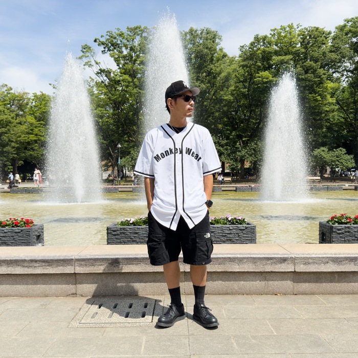 ��SALE��50��OFF�� MONKEY WEAR BASEBALL SHIRTS ��󥭡������� �١����ܡ��륷��� ��󥺥���� Ⱦµ����� ����� ��� Ⱦµ �ȥåץ� ���ߥ���� ���ᥫ�� ���㡼�� �����奢�륦���� ������� �ץ쥼��� ���ե�