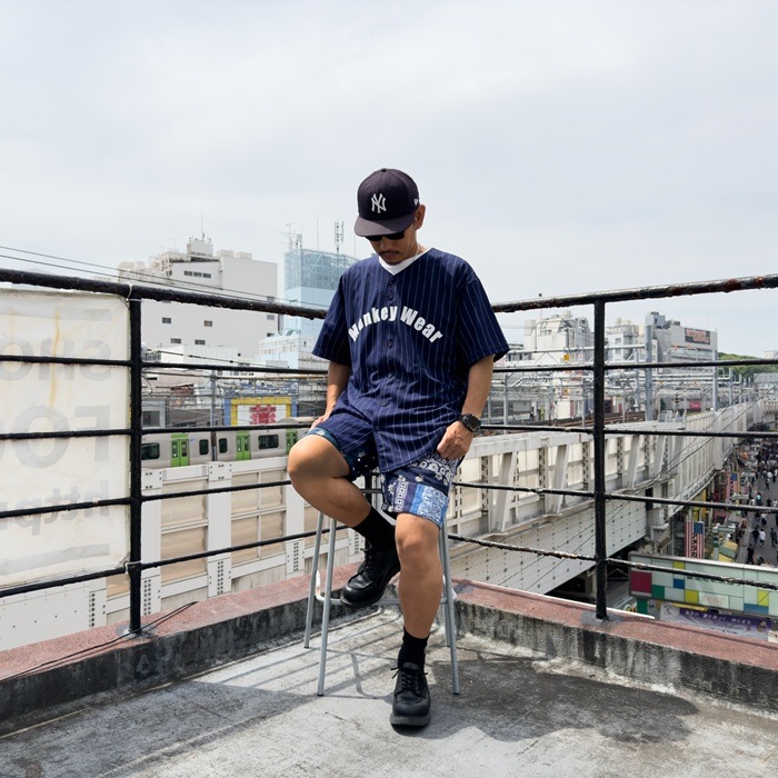 ��SALE��50��OFF�� MONKEY WEAR BASEBALL SHIRTS ��󥭡������� �١����ܡ��륷��� ��󥺥���� Ⱦµ����� ����� ��� Ⱦµ �ȥåץ� ���ߥ���� ���ᥫ�� ���㡼�� �����奢�륦���� ������� �ץ쥼��� ���ե�