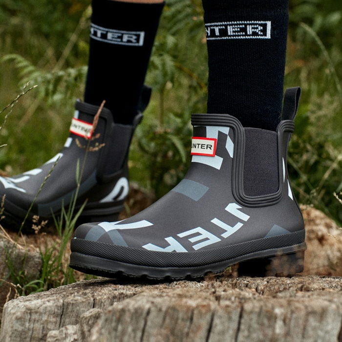�ϥ󥿡� �쥤��֡��� ��� MFS9119RMA HUNTER ���������� Mens Original Exploded Logo Print Chelsea Boots ���ꥸ�ʥ� �������ץ����ǥ��å� ���� 