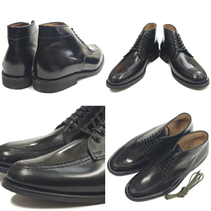 ��������� �ߥ꥿�꡼ SANDERS 1815 MILITARY APRON DERBY BOOTS �֥�å� U���åץ֡��� ��å��ȥ��֡��� �쥶�� �ӥ��ͥ����塼�� ��� �ܳ� 