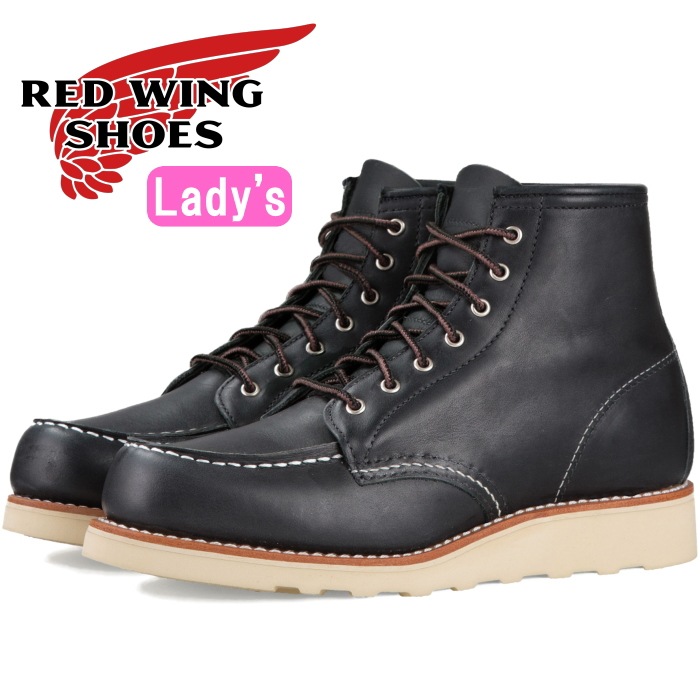 ��åɥ����� �֡��� ��ǥ����� �ܳ� RED WING 3373 ��Black "Boundary"�� 6" Classic Moc �֥�å� �Х�����꡼ ����֡��� ������å��奻�å��� 