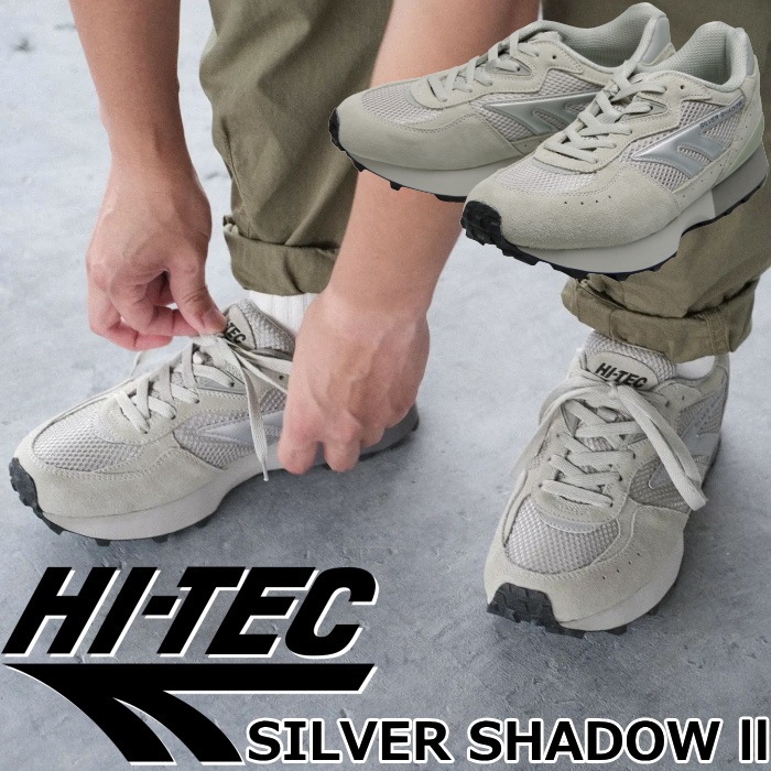 �ϥ��ƥå� ����С�����ɥ� HI-TEC SILVER SHADOW II �ߥ꥿�꡼�ȥ졼�˥󥰥��塼�� ���ˡ����� ��� ���塼�� �������å� �����ȥɥ� ������ ι�� �����奢�� ������桼�� �եåȥ����� men's sneaker �̶� �̳�