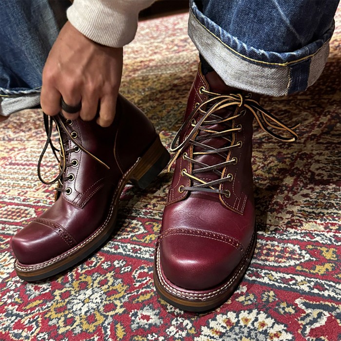 Locking Shoes by FootMonkey ���å��󥰥��塼�� �եåȥ�󥭡� CAP TOE LACE UP BOOTS TS-013 �磻�� ����åץȥ��졼�����åץ֡��� ����֡��� �ܳ� ��� ��� ��󥺥֡��� �����ȥɥ�