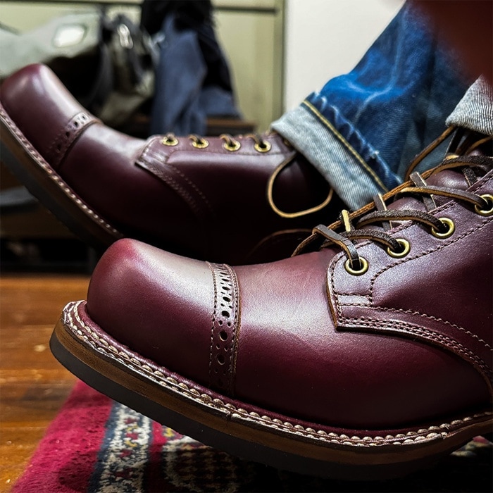 Locking Shoes by FootMonkey ���å��󥰥��塼�� �եåȥ�󥭡� CAP TOE LACE UP BOOTS TS-013 �磻�� ����åץȥ��졼�����åץ֡��� ����֡��� �ܳ� ��� ��� ��󥺥֡��� �����ȥɥ�