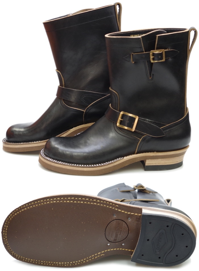 ROLLING DUB TRIO ROOTS ENGINEER 8.5 ������󥰥��֥ȥꥪ �롼�ĥ��󥸥˥� HORSEBUTT BLACK �ۡ����Хåȥ֥�å� ���󥸥˥��֡��� ��� �ܳ� �֡��� ����֡��� ������