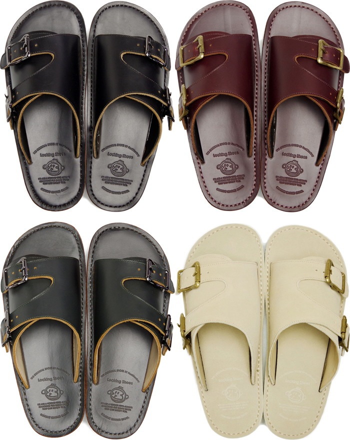Locking Shoes by FootMonkey ���å��󥰥��塼�� �եåȥ�󥭡� DOUBLE MONK SANDALS TS-S-001 ���֥��󥯥������ �쥶��������� ������� ��� �� �쥶�� �����奢�� �����ȥɥ� ������ ��