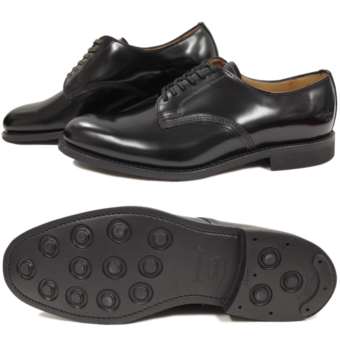 ��������� �ߥ꥿�꡼ SANDERS 1384 OFFICER SHOE �֥�å� ���ե��������塼�� �ץ졼��ȥ� �쥶�� �ӥ��ͥ����塼�� ��� �ܳ�
