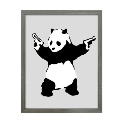 アーティストポスター Banksy Panda with Guns バンクシー パンダウィズガンズ|リビンググッズ|雑貨