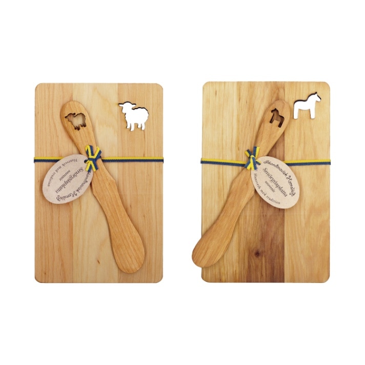 【在庫処分】まな板 バターナイフセット 0129-004 0129-005 ハンノキカッティングボード バターナイフセット 