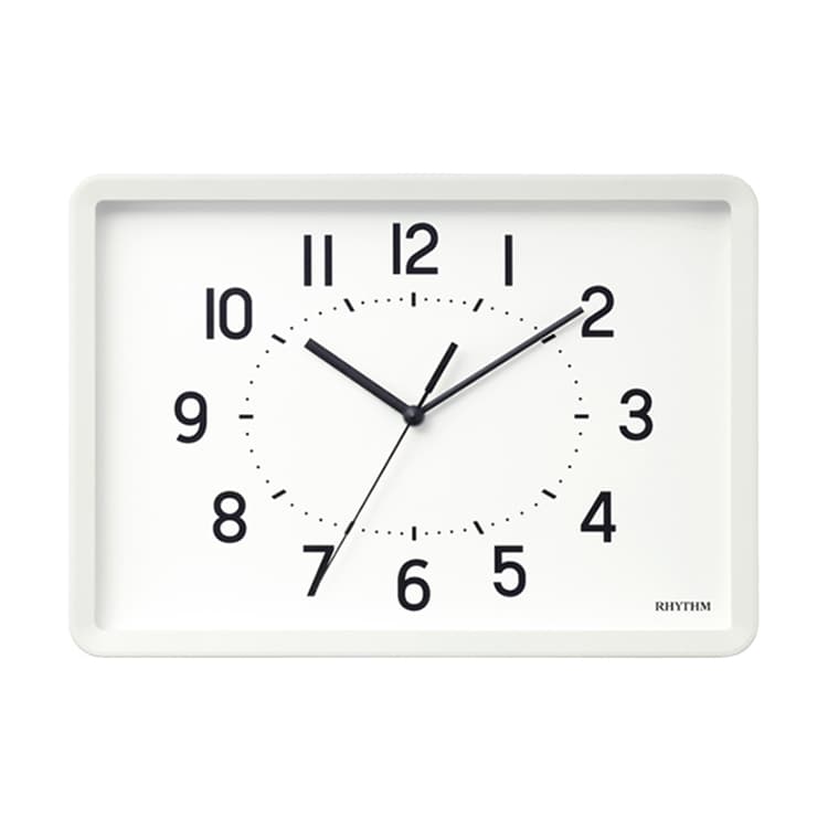 掛置兼用電波時計 Rhythm Plus A Series・A4クロック White 