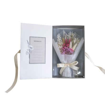 ドライフラワーブーケ入りギフトボックス Dry Flower Message Bouquet L ドライフラワーメッセージバケット(L)|リビンググッズ|雑貨
