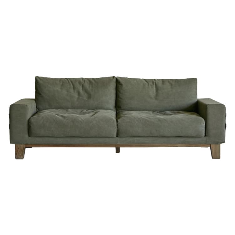 3人掛け ソファ バレット Barrett  帆布 グリーン / ダークグレー