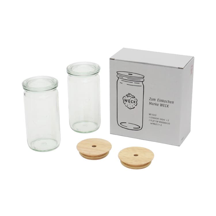 保存容器 WECK GIFTBOX STRAIGHT340ml ×2 SET WE-S222 ウェックギフトボックス