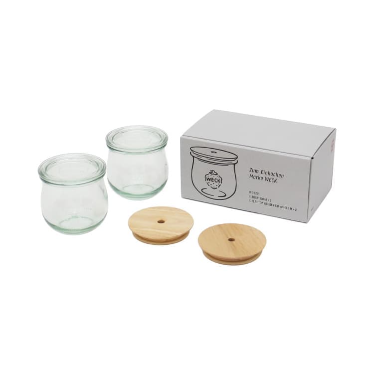 保存容器 WECK GIFTBOX TULIP 370ml 2個セット WE-S221 ウェックギフトボックス