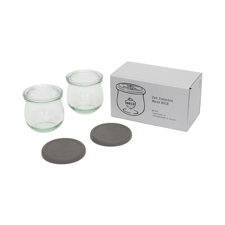 保存容器 WECK GIFTBOX TULIP 370ml 2個セット WE-S216 ウェックギフトボックス チューリップ