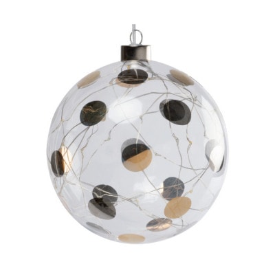 オーナメント ライティング バブル ラージ Lightning Bauble dots large Frosted large