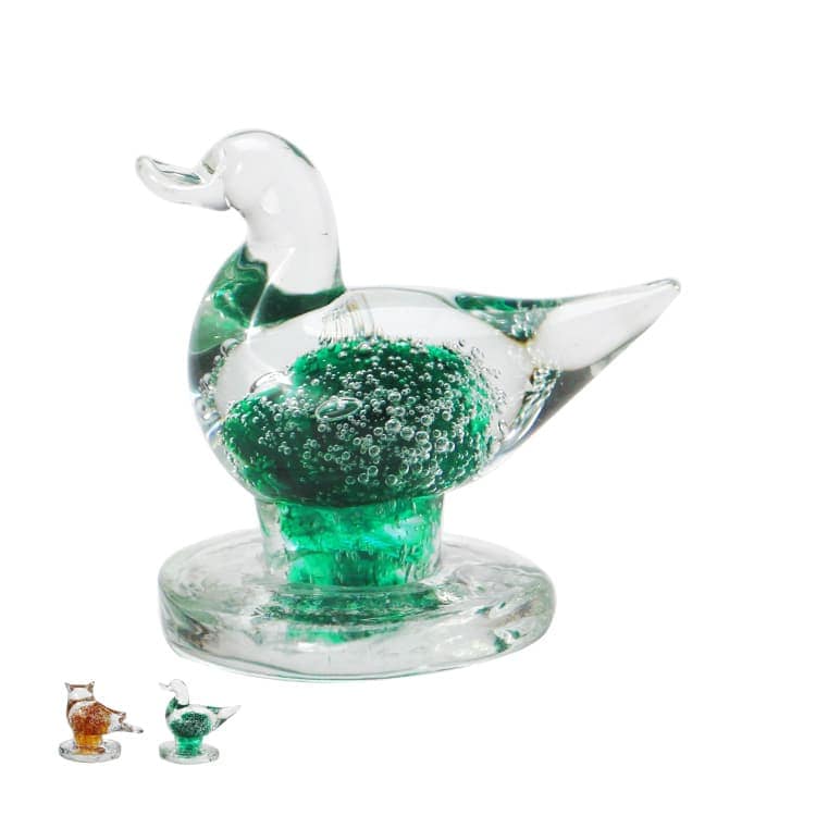 オブジェ Glass Objet ガラスオブジェOwl Duck オウル ダック ガラス オブジェ DETAIL ディテール HERE 置物 