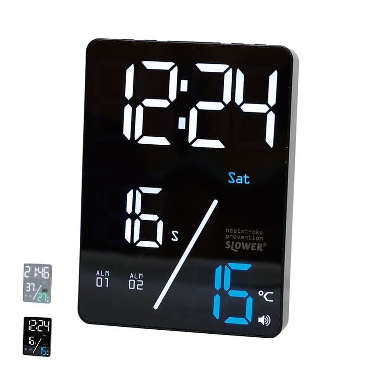 デジタル時計 Led Thermo Alert Clock Azul Ledサーモアラートクロック アズール