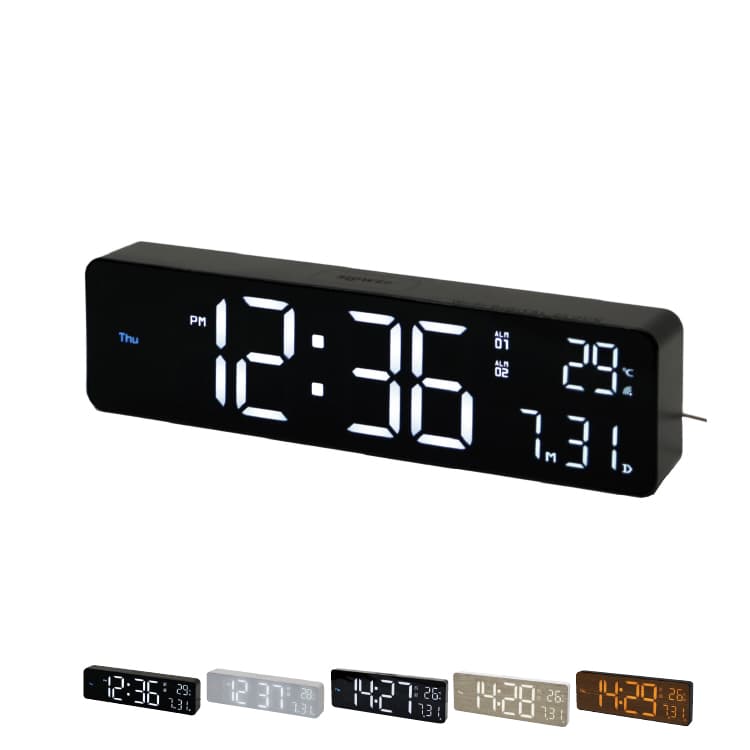 温湿度計付き デジタル時計 LCD Hygrothermograph Clock Paz | 家具