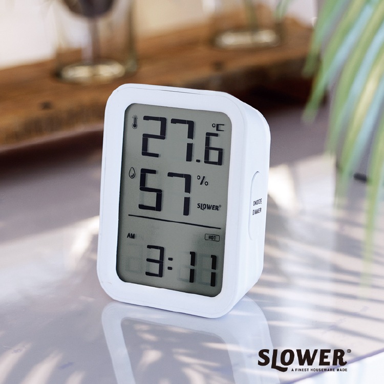 温湿度計付き デジタル時計 LCD Hygrothermograph Clock Paz | 家具