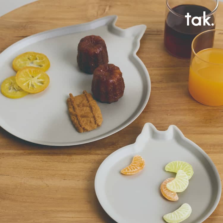 ネコ型プレートセット tak. AMI DISH gift box cat タック アミ