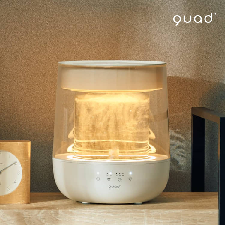 ガラススチーム加湿器 GLASS 1.7L｜QUADS｜foranew